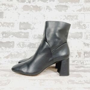 NEW Nordstrom Rack Naja Black Square Toe Flared Block Heel Bootie A174